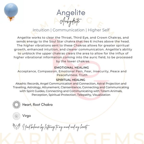 Angelite Crystal Sphere