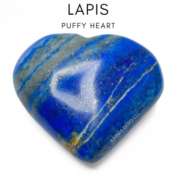 Lapis Puffy Heart 2 inch
