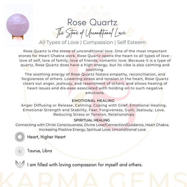 Rose Quartz crystal Sphere