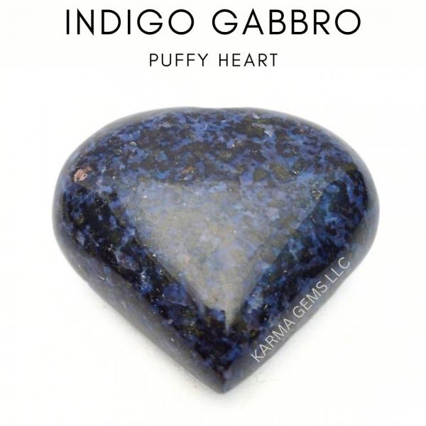 Indigo Gabbro Puffy Heart 2 inch