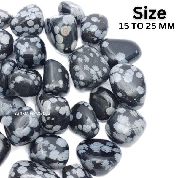 Snowflake Obsidian 15 To 25 MM Crystal Tumbled Stone