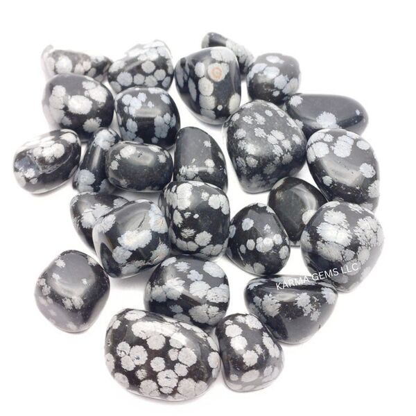 Snowflake Obsidian 15 To 25 MM Crystal Tumbled Stone