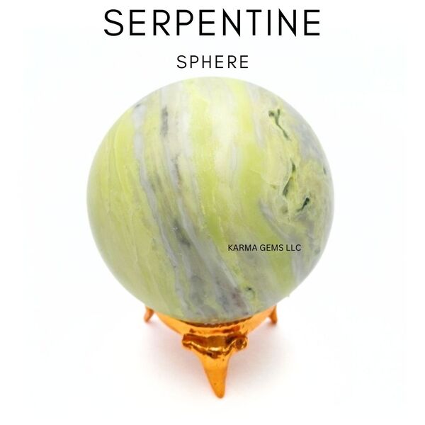 Serpentine Crystal Sphere