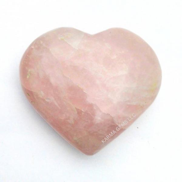 Rose Quartz Puffy Heart 2 inch
