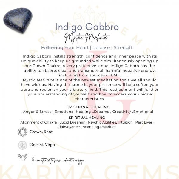 Indigo Gabbro Puffy Heart 2 inch
