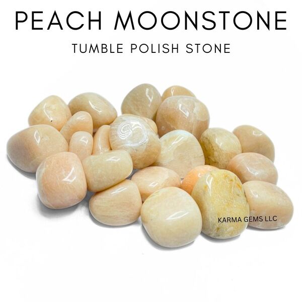 Peach Moonstone 15 To 25 MM Crystal Tumbled Stone